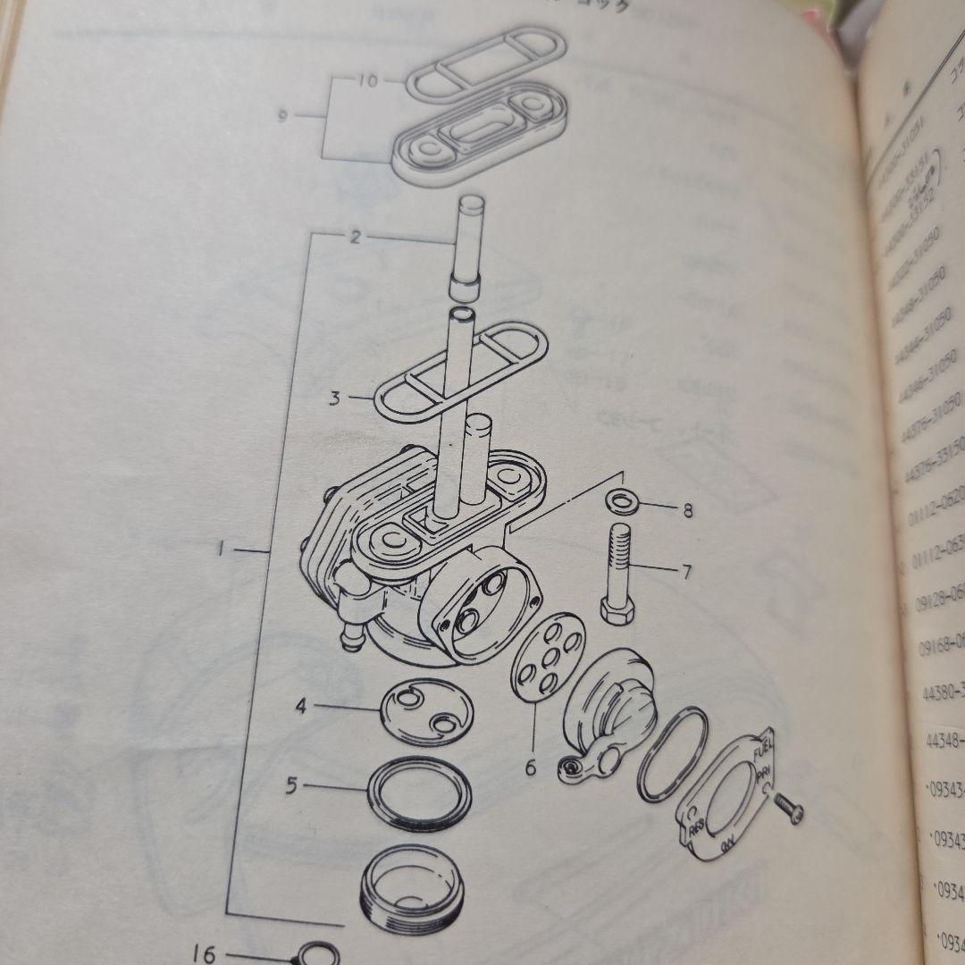 スズキ純正、GT750初期、B1、フェールコック