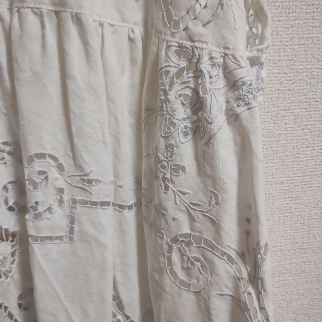 ✽3連休に向けての大特価✽　フランスアンティーク　カットワークリネンのチュニック