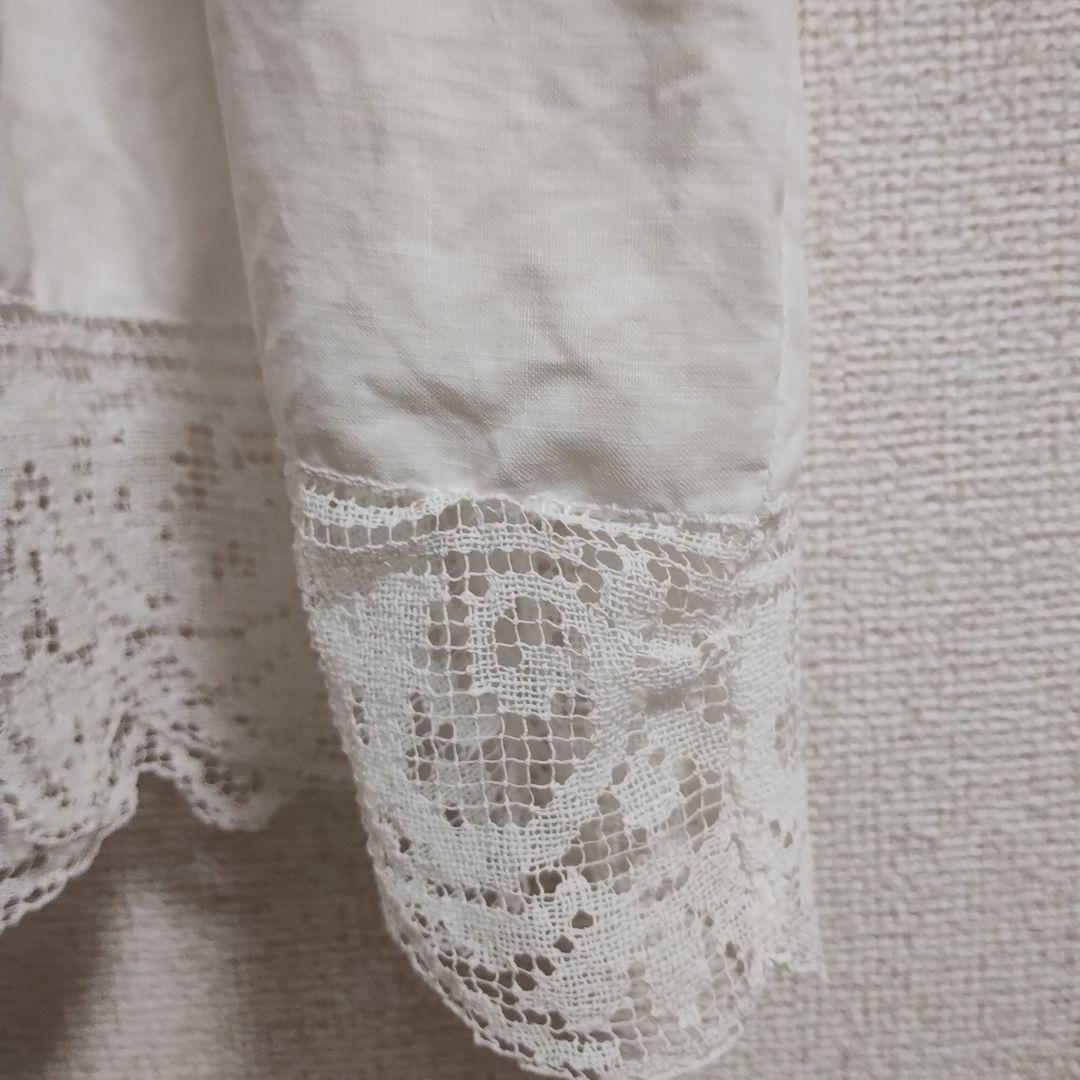 ✽3連休に向けての大特価✽　フランスアンティーク　カットワークリネンのチュニック