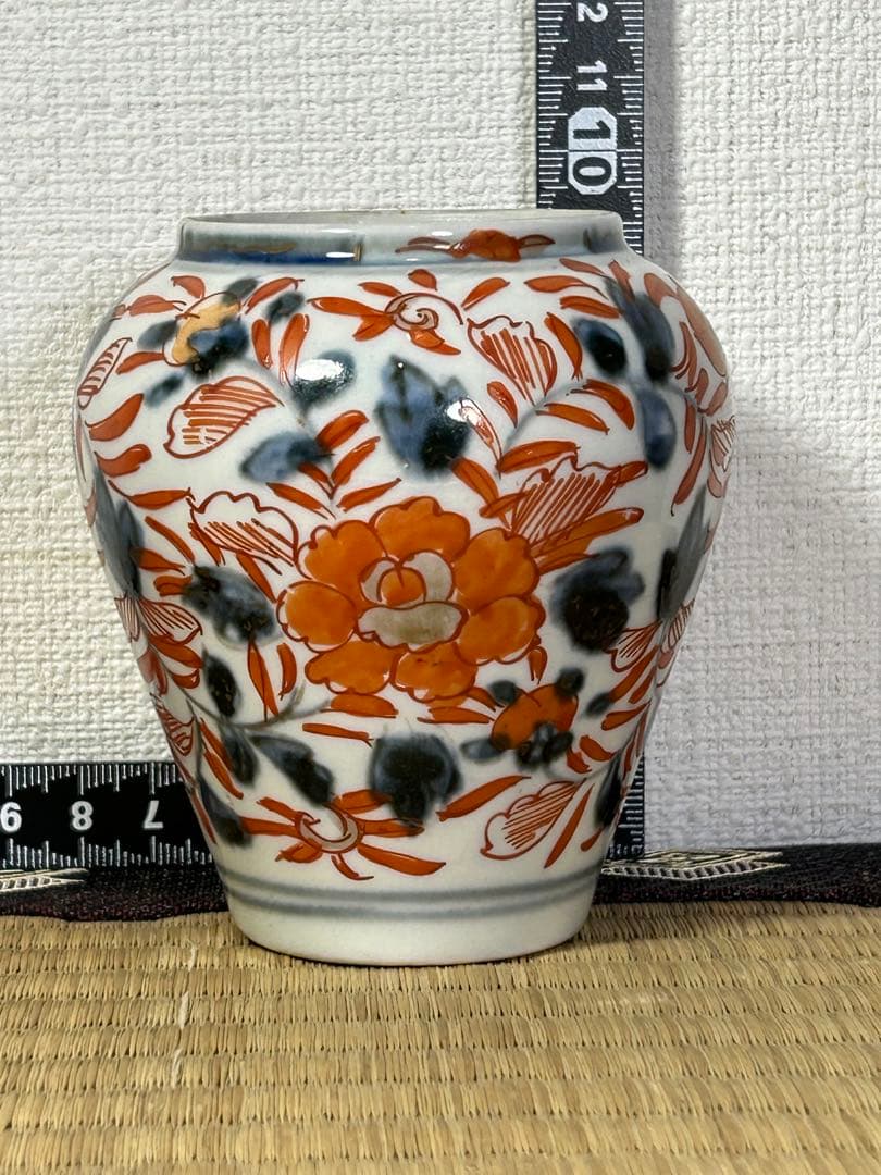 古伊万里　染め錦　沈香壺