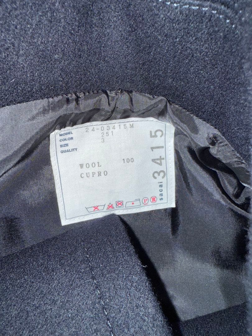 p*0様 24AW Sacai Wool Melton Jacket ダッフルP