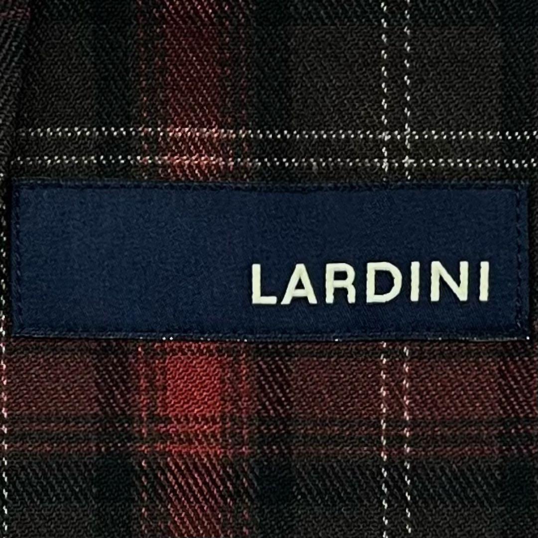 未使用品 LARDINI 三者混 タータンチェック アンコンジャケット M