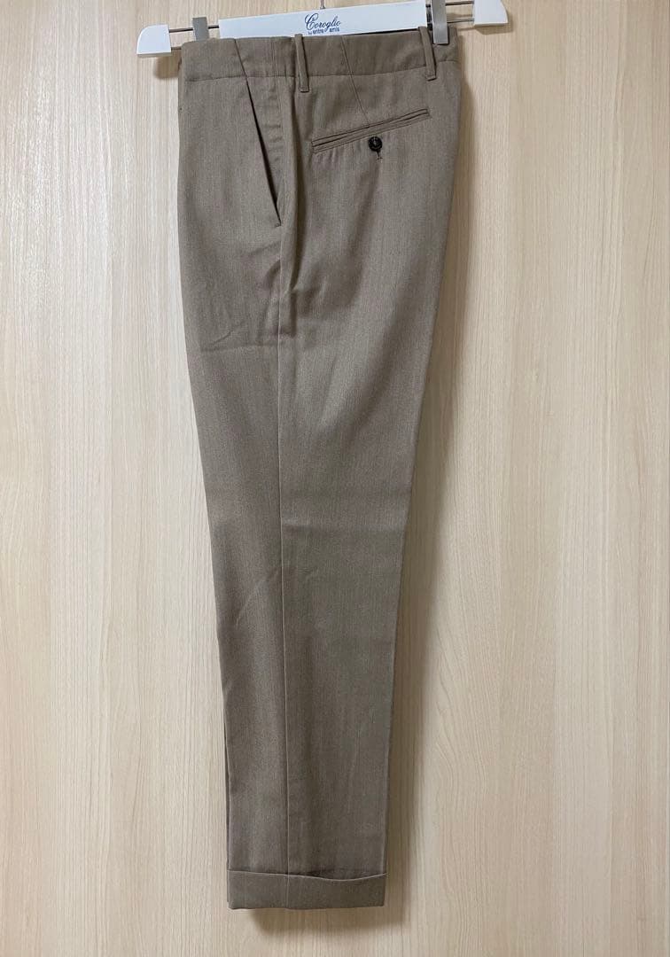 秋冬 giab's 1プリーツ カシミア混 パンツGOLD ジャブスアルキヴィオ