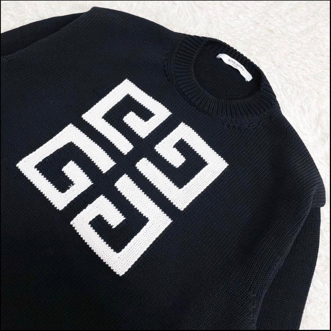 極美品！GIVENCHY クルーネックニット 4Gロゴ ヴィンテージデザイン L