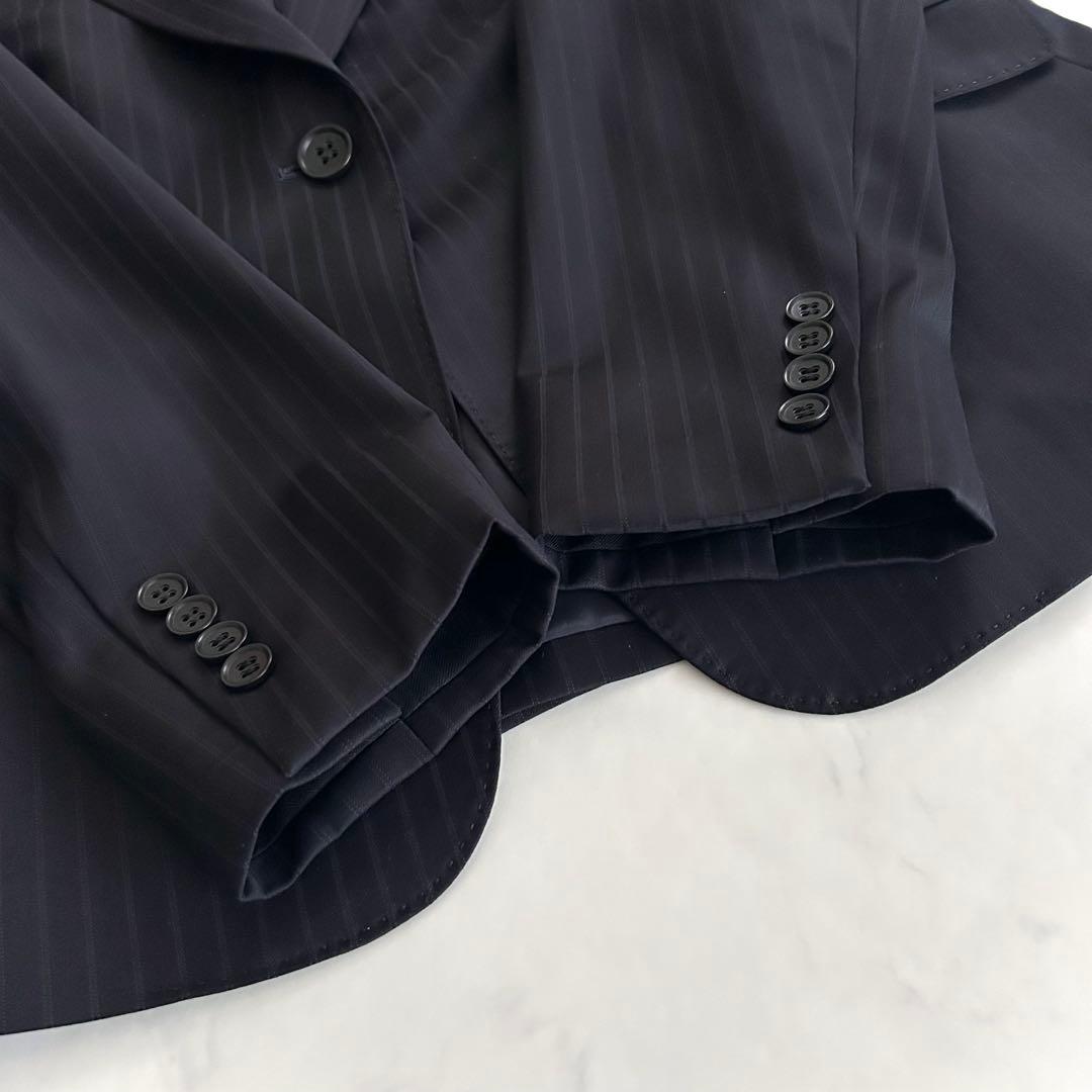 美品 23区 テーラードジャケット 大きいサイズ 50 濃紺 ネイビー 1B