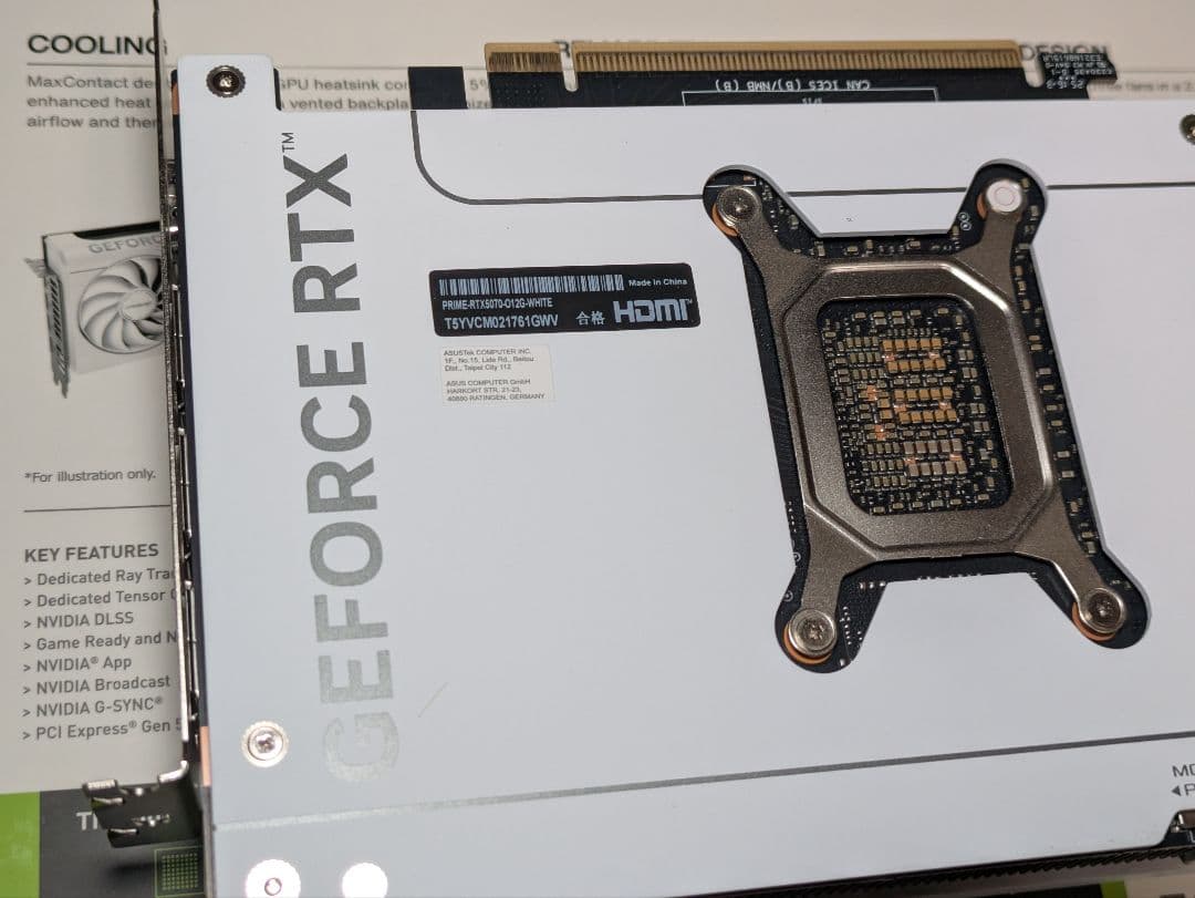 ミ*プ様 ASUS GeForce PRIME RTX5070 OC 12GB