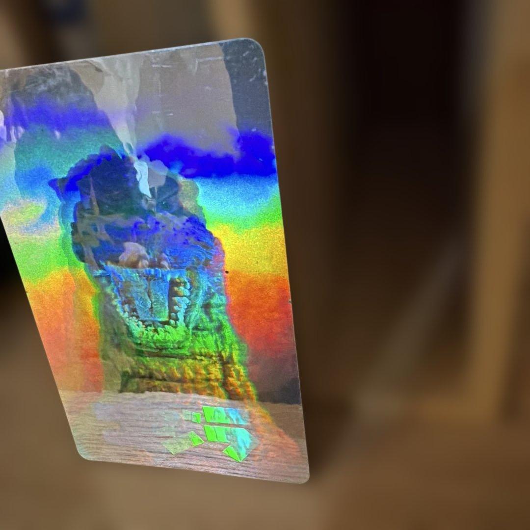 ゴジラ　カード　キラキラ　シルバー　ミラー　反射