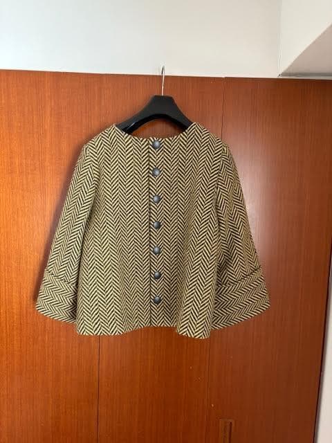 ADORE バックボタン ヘリンボーン ブラウス 38