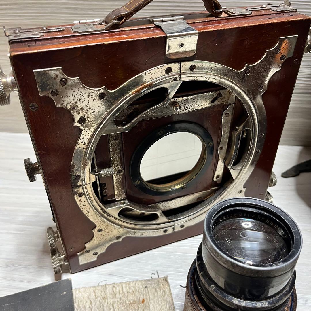 メ*】様 アンティーク　木製カメラ