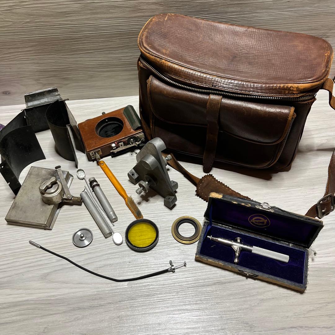 メ*】様 アンティーク　木製カメラ