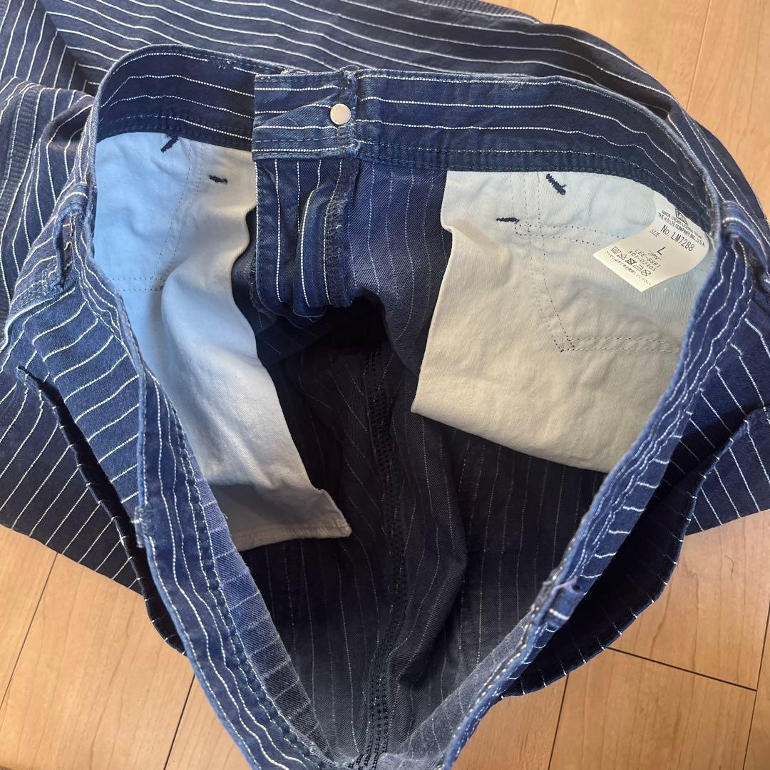 こうじLee イージーペインターパンツ　リー　ストライプ　サイズL