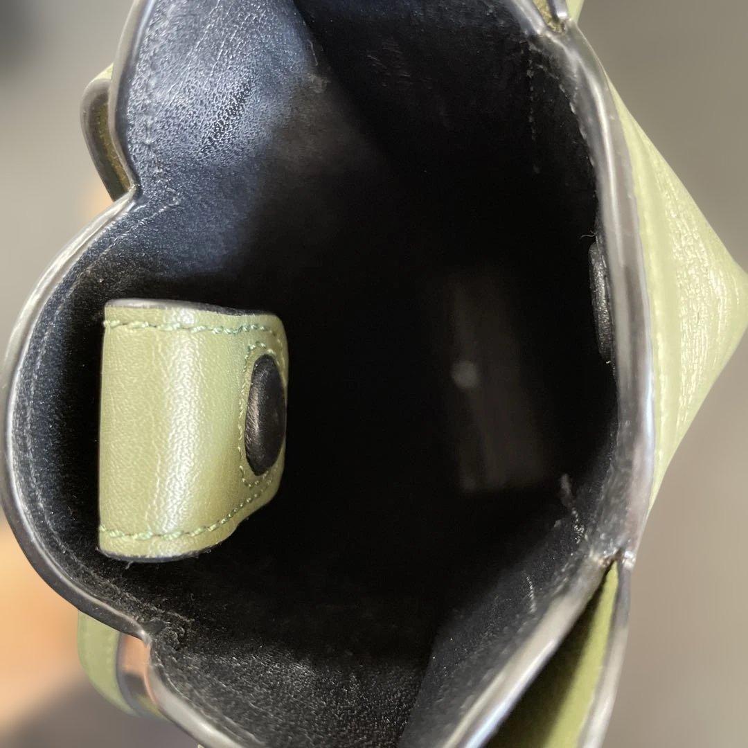 【ピノ】ロエベ　エレファント ポケット　ショルダーバッグ　グリーン