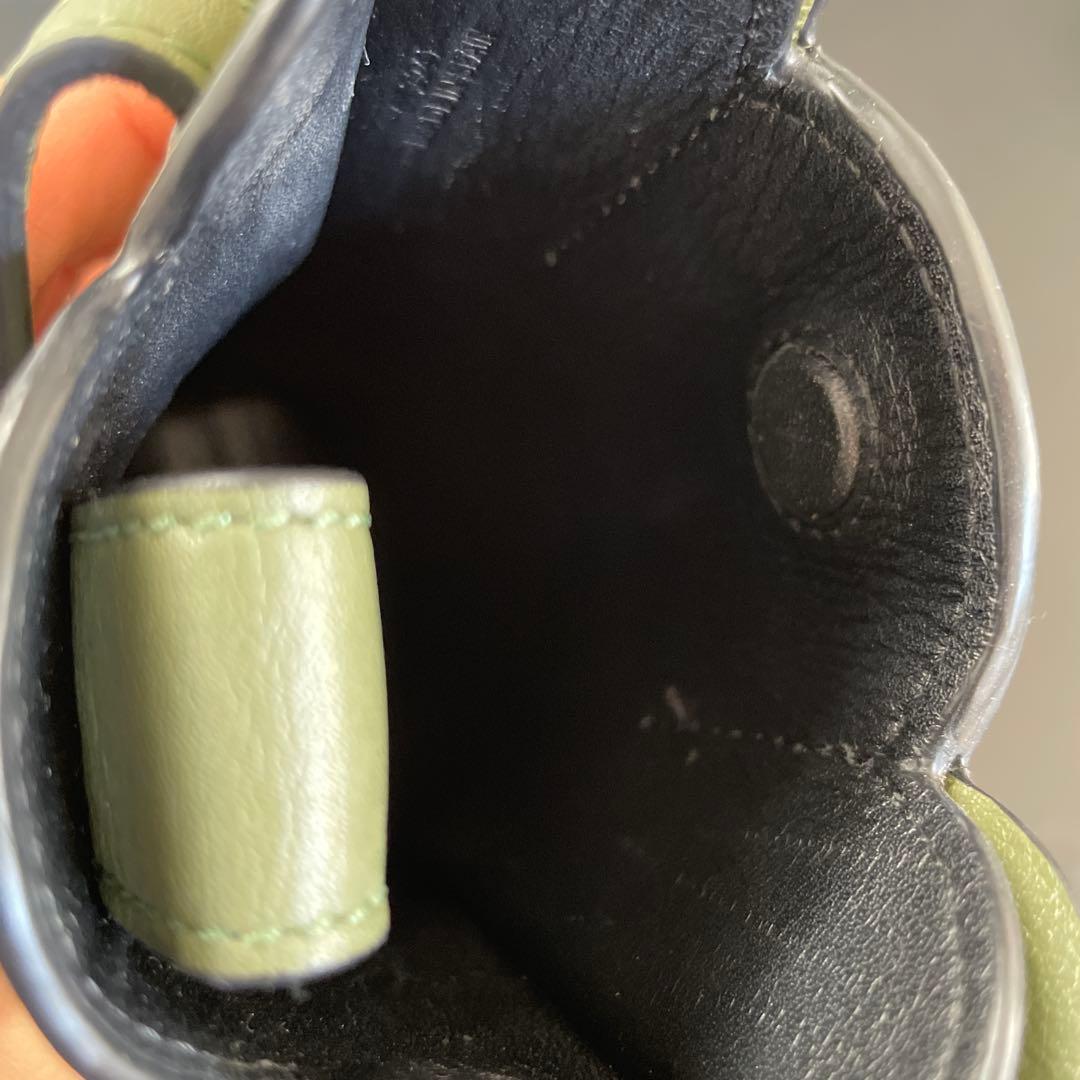 【ピノ】ロエベ　エレファント ポケット　ショルダーバッグ　グリーン