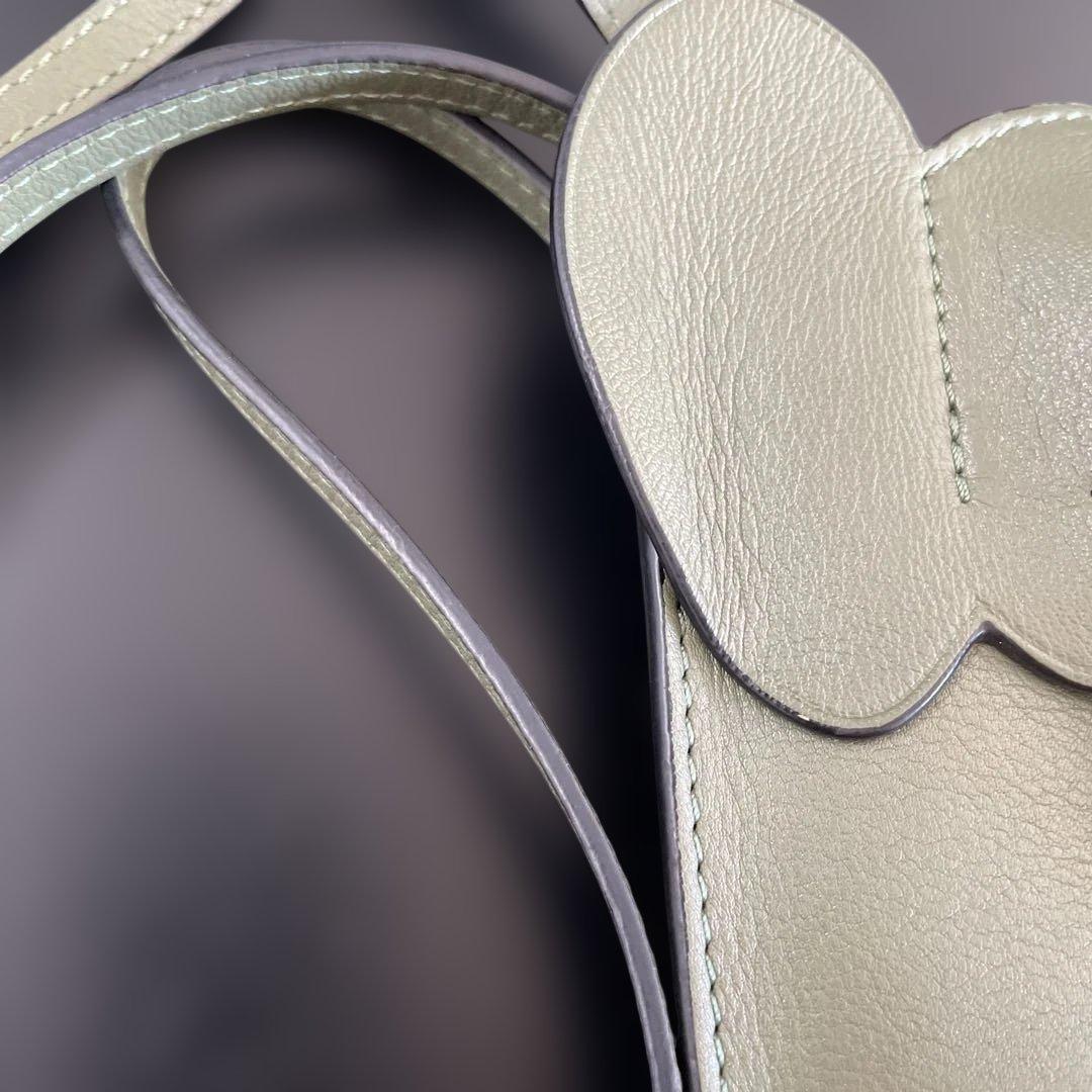 【ピノ】ロエベ　エレファント ポケット　ショルダーバッグ　グリーン