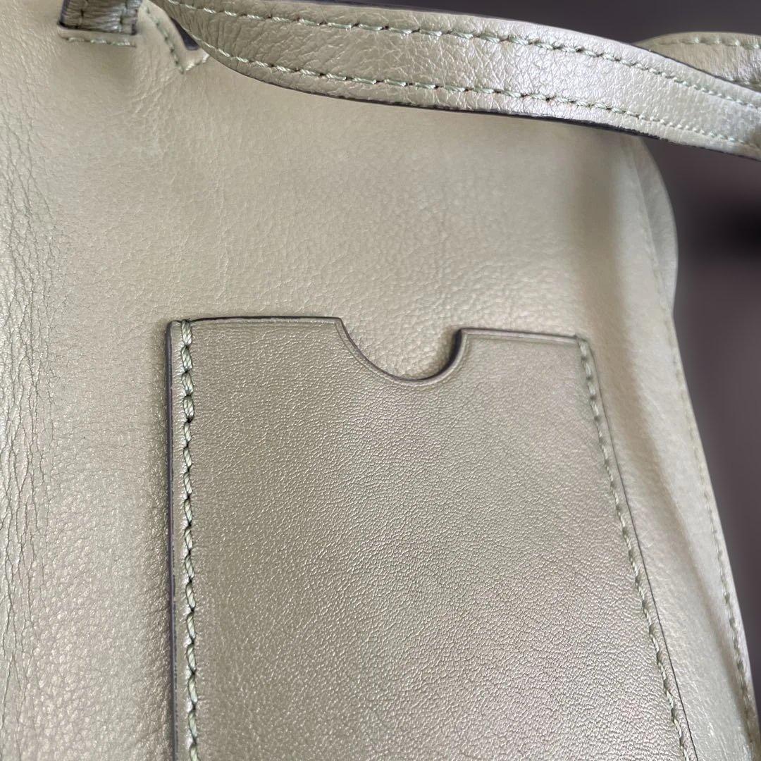 【ピノ】ロエベ　エレファント ポケット　ショルダーバッグ　グリーン