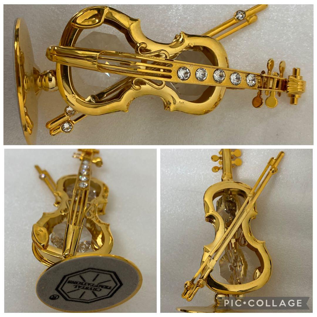 3-2673 スワロフスキー　ミニチュアハイヒール・楽器5点セット