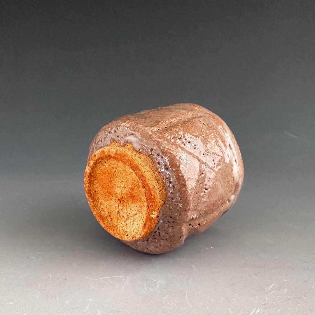 酒器　彫唐津　ぐい呑み　酒盃　唐津　中里重利　共箱　陶芸　懐石料理　日本の器