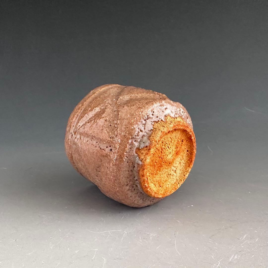 酒器　彫唐津　ぐい呑み　酒盃　唐津　中里重利　共箱　陶芸　懐石料理　日本の器