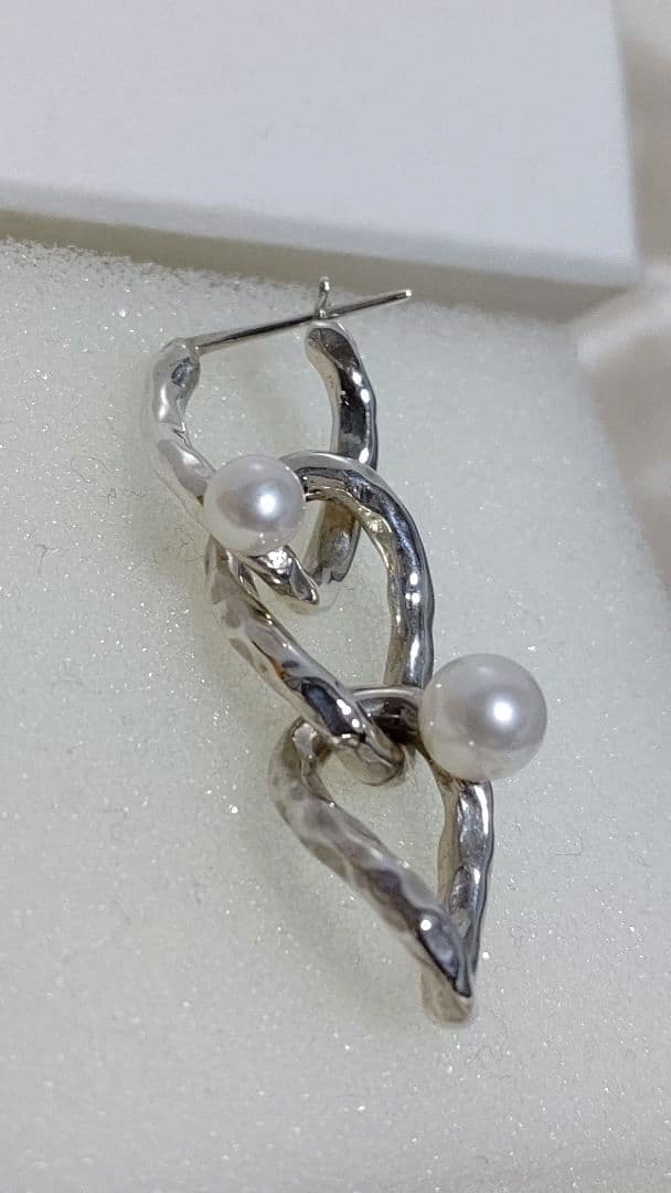 e.m. シルバー パール ピアス(片耳用)