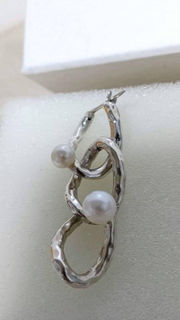 e.m. シルバー パール ピアス(片耳用)