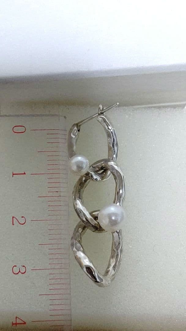 e.m. シルバー パール ピアス(片耳用)