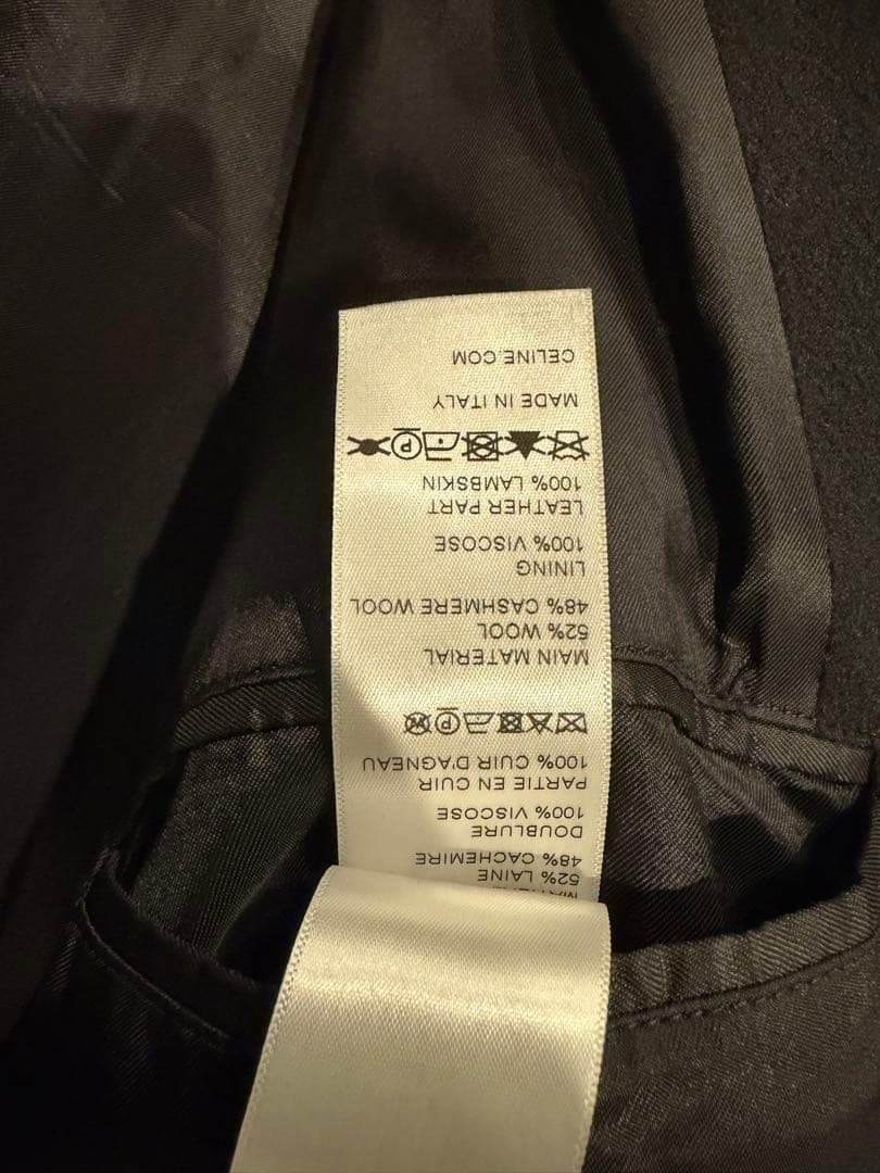 CELINE フード付きスタジャン ブラック/ベージュ美品