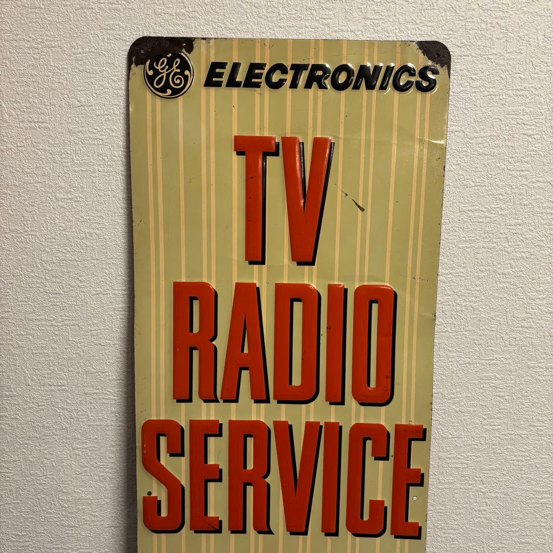 専用✴︎レア✴︎【ゼネラルエレクトリック】TV&RADIO 真空管　ヴィンテージ看板