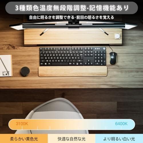 Iseebiz モニターライト リモコン付き バーライト デスクライト 41cm