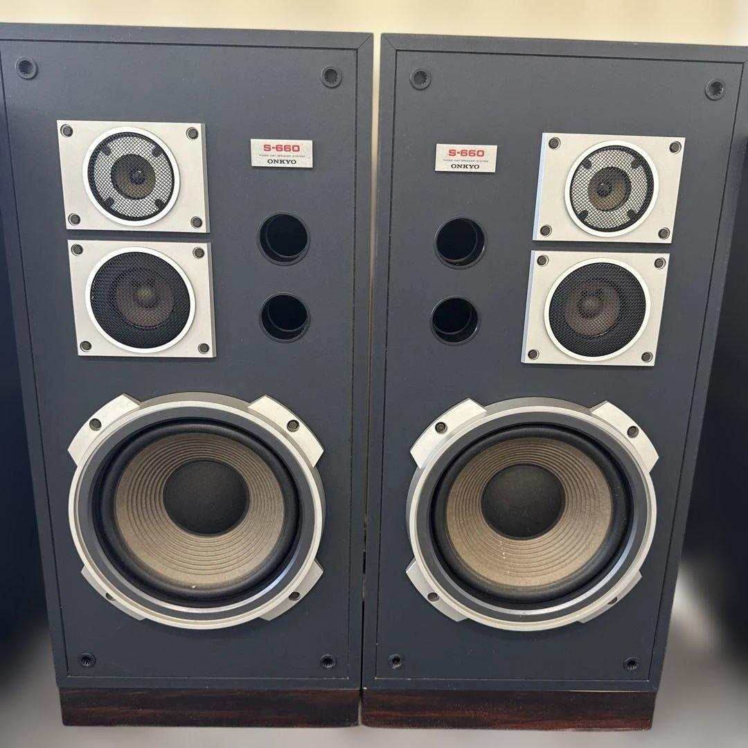 ★レトロ名機 ジャンク★ONKYO S-660 3WAYスピーカー 迫力重低音