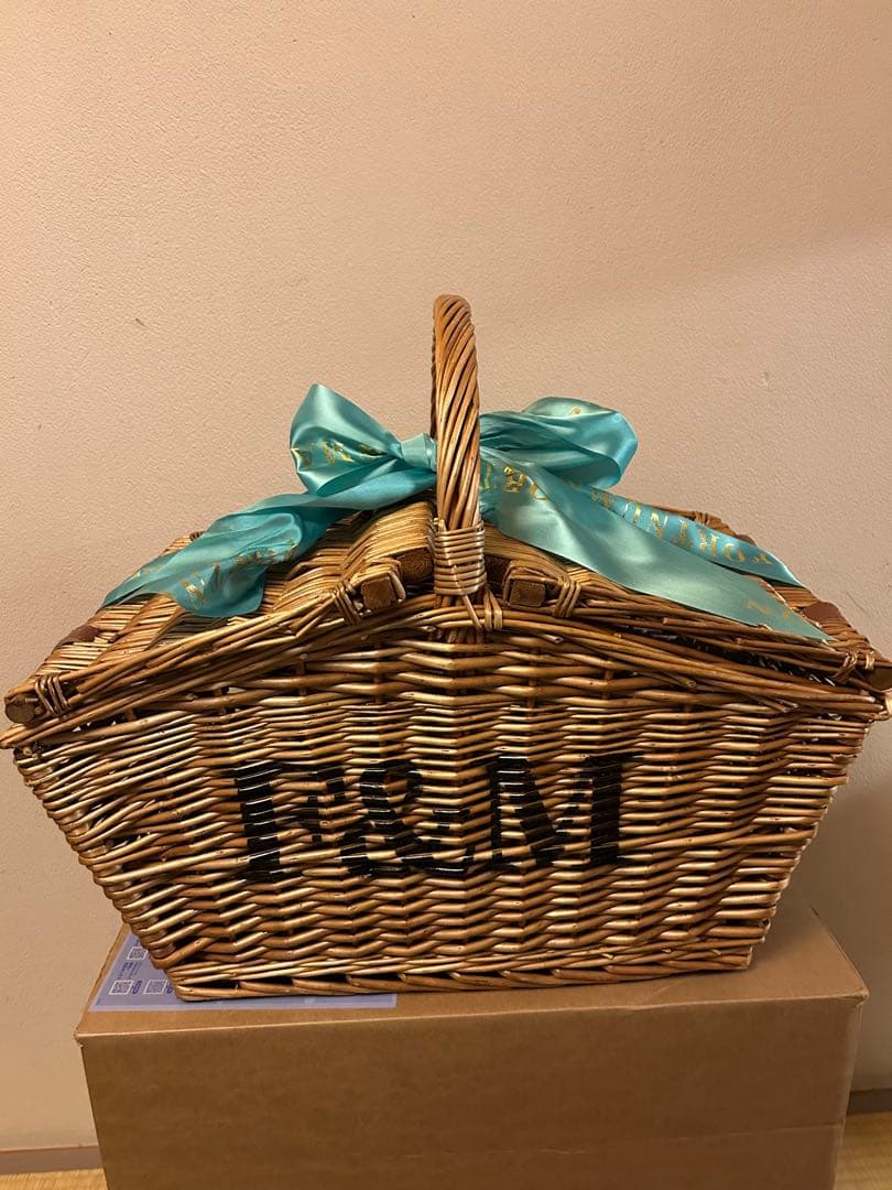 F&M フォートナム＆メイソン カゴ ラージサイズ　バックル付き