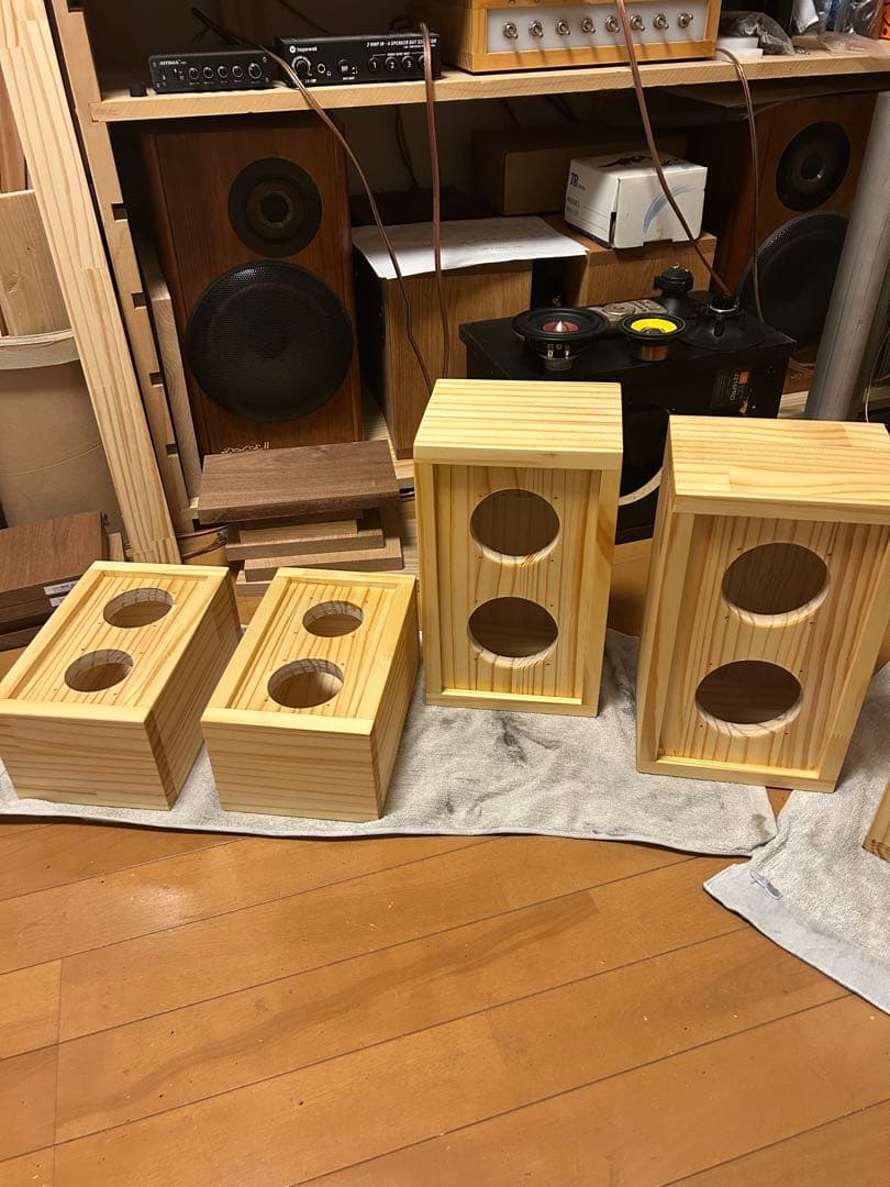 自作スピーカー ピエゾツイーター搭載2WAY密閉型スピーカー