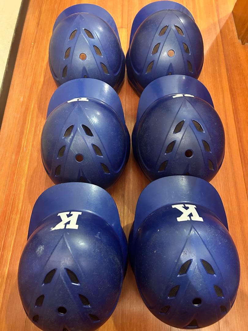 野球、バッター用ヘルメット 青 6個セット