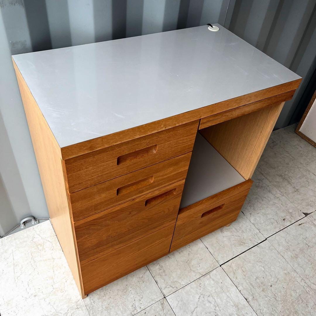 取付無料！ウニコ ヒュッテ 天然木北欧風ナチュラルレンジボード カウンター✨