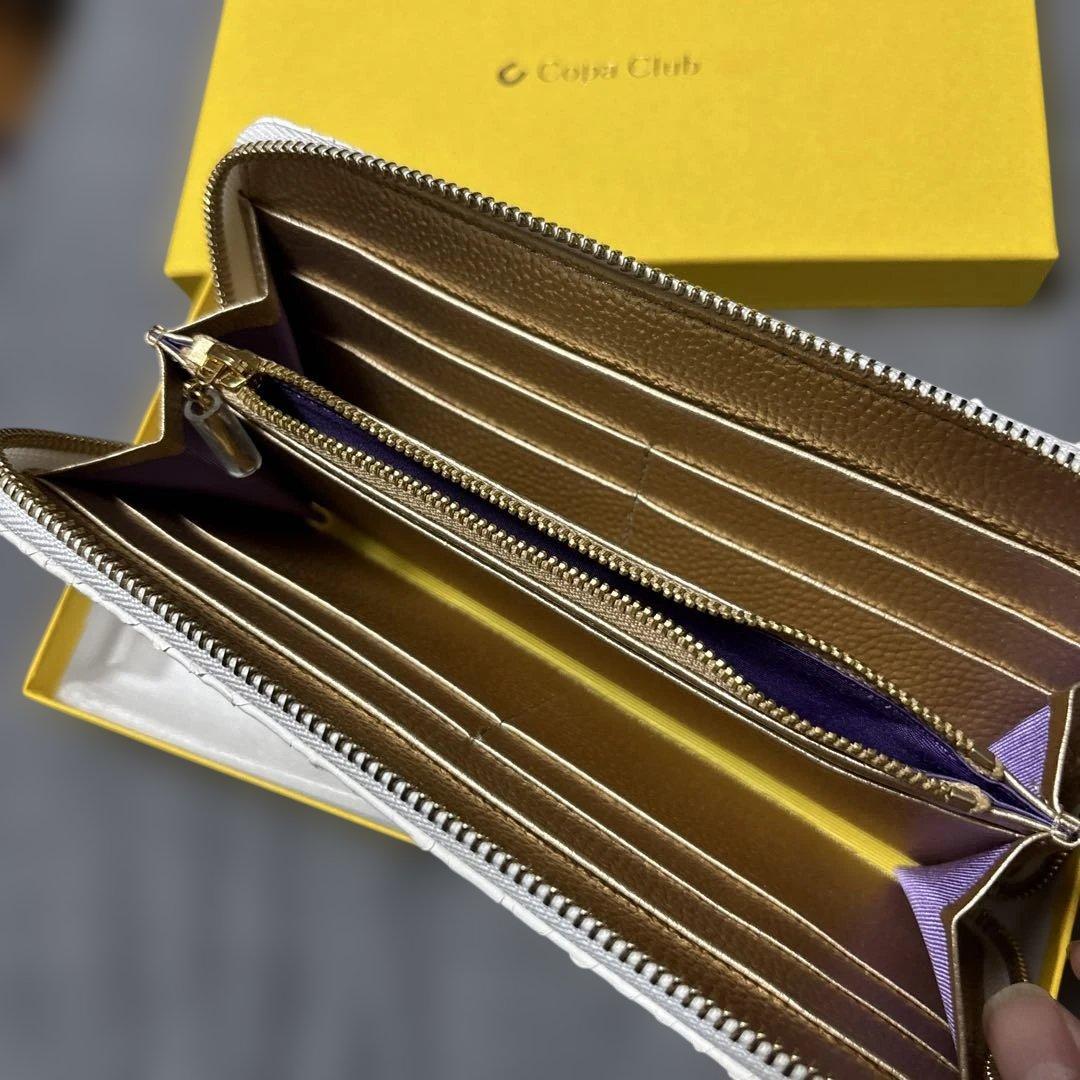 Dr. コパ ヘビ革　長財布 ホワイト