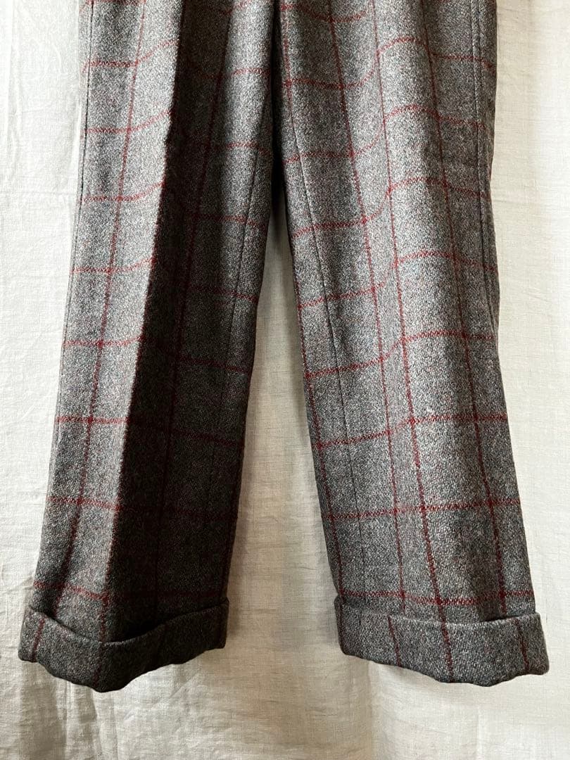 POLO ralph laulen ツイード　チェックウール スラックス