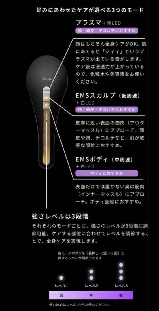 【美品】公式 ルルドプラズマエステブラシ