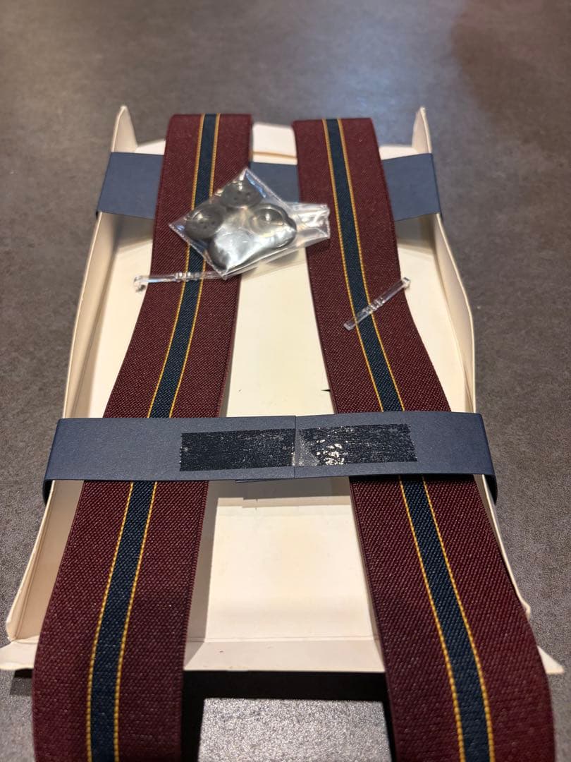  THURSTON サスペンダー バーガンディ