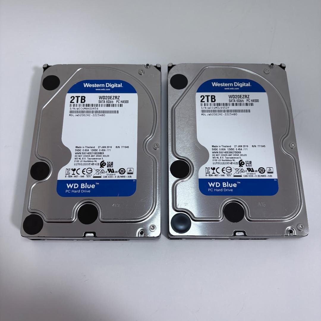 Western Digital HDD 2TBx2個(計4TB) WD Blue