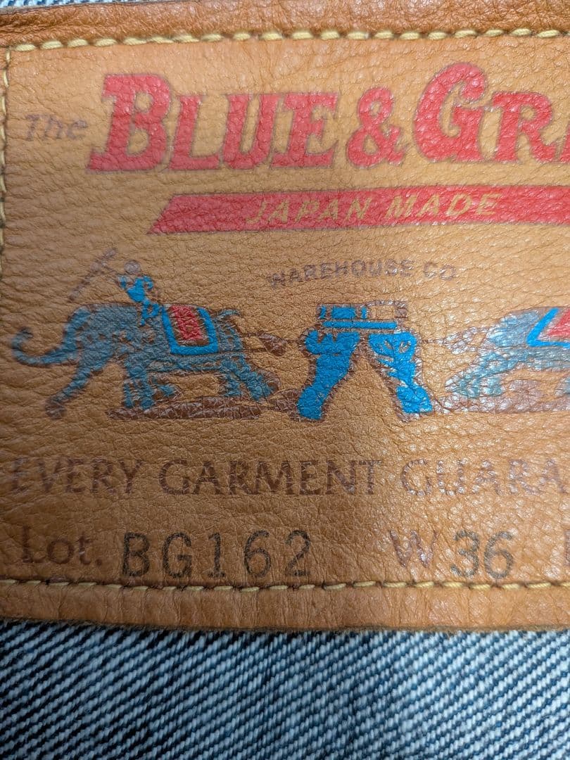 ★ウエアハウス BLUE＆GLAY BG162 2ndタイプ　サイズ36