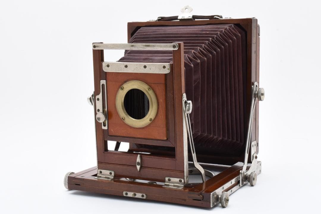 【希少な木製カメラ】ヤマザキ YAMAZAKI 大判カメラ ピントグラス付