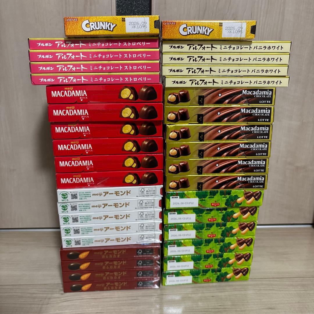 アーモンドチョコ　マカダミアチョコ　アルフォート　きのこの山　まとめ売り