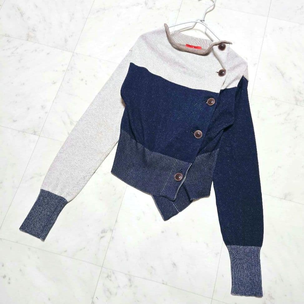 【未使用タグ付】ヴィヴィアンウエストウッドレッドレーベル 変形 カーディガン