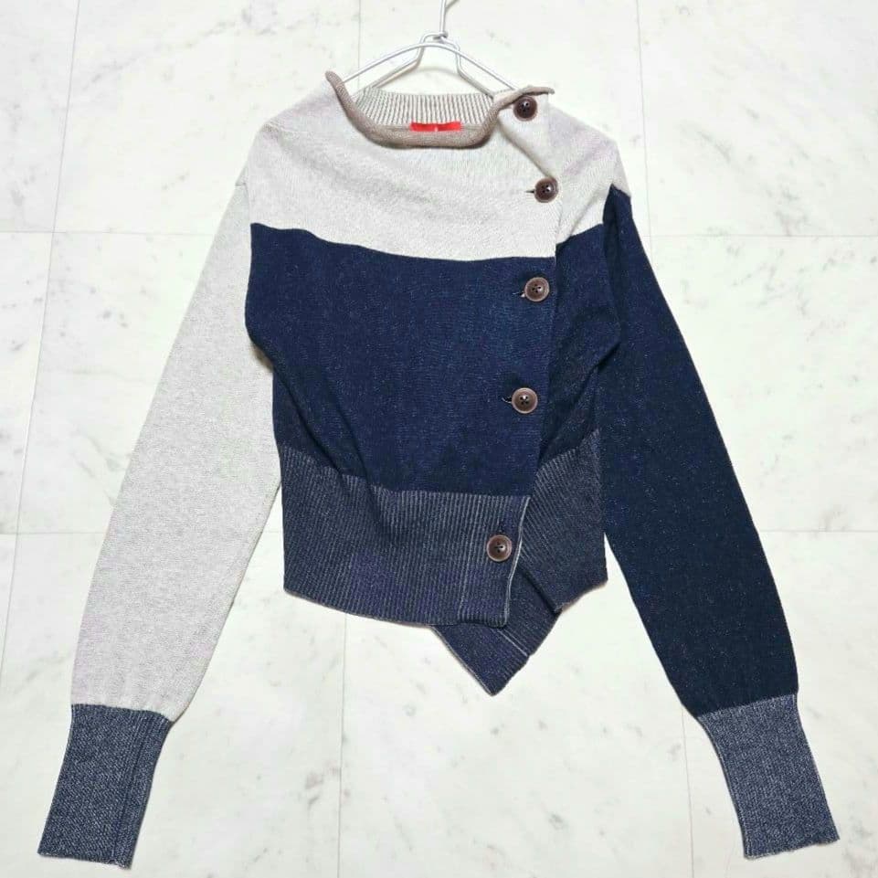 【未使用タグ付】ヴィヴィアンウエストウッドレッドレーベル 変形 カーディガン