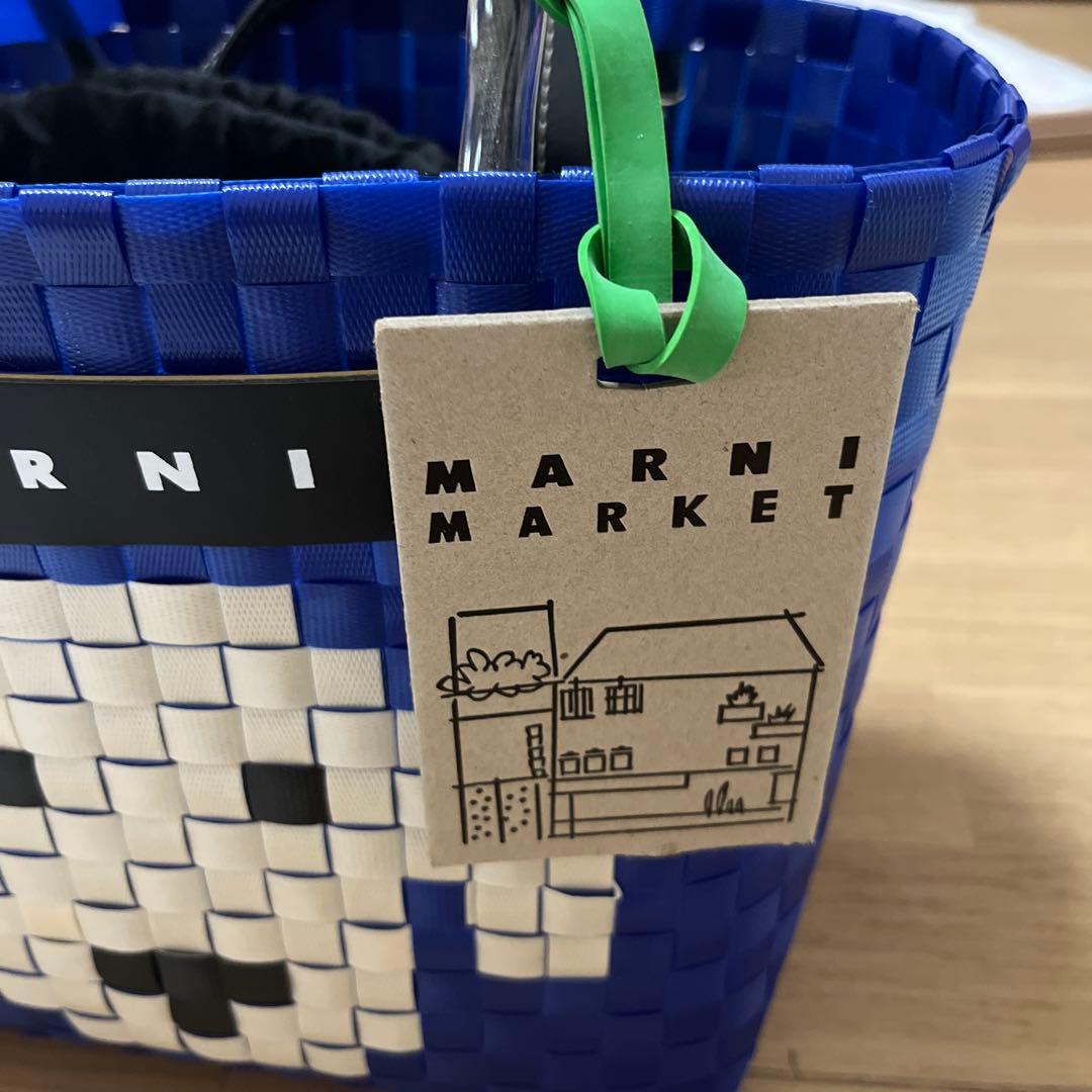 MARNI MARKET かごバッグ 青