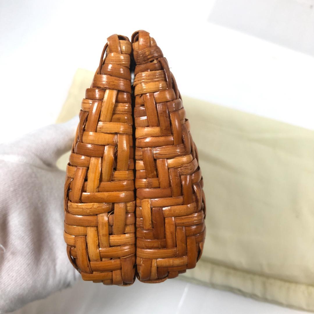 TORY BURCH クラッチバック　かごバッグ　ラタン　レザー　正規品