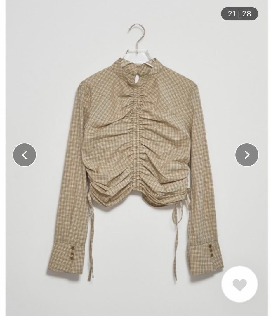 トップス TODAYFUL Checkgather Compact Blouse