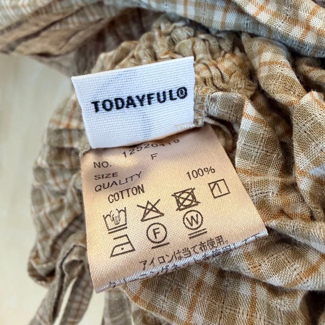 トップス TODAYFUL Checkgather Compact Blouse