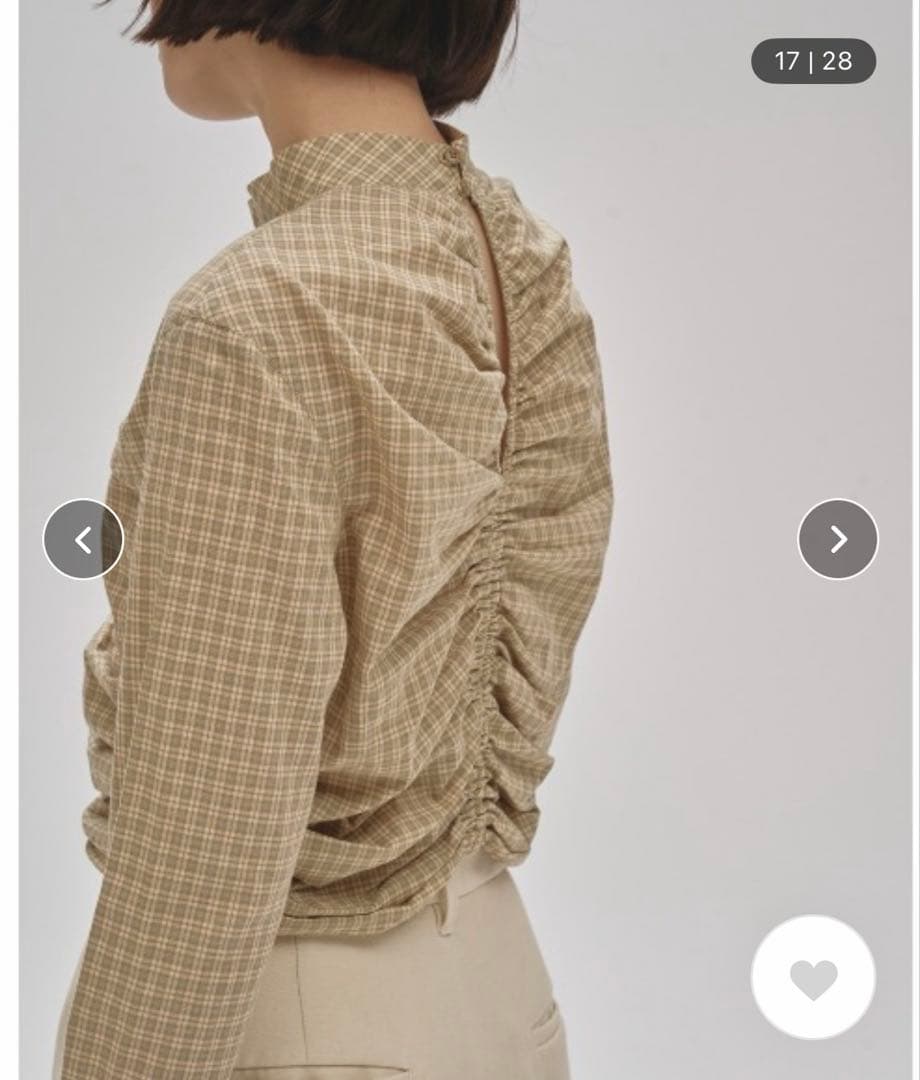 トップス TODAYFUL Checkgather Compact Blouse