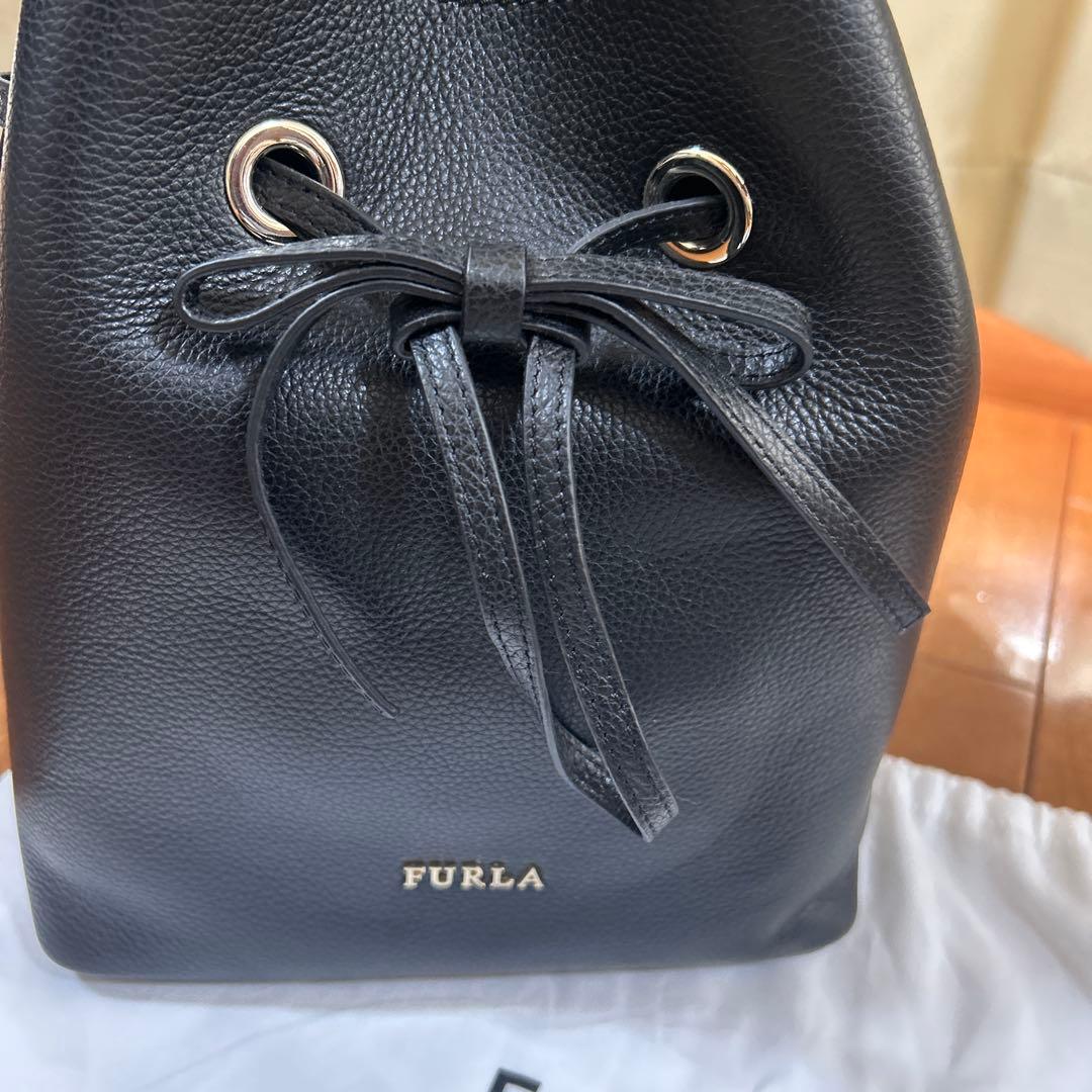【新品】FURLA コスタンザ 巾着 2way ショルダーバッグ ブラック黒