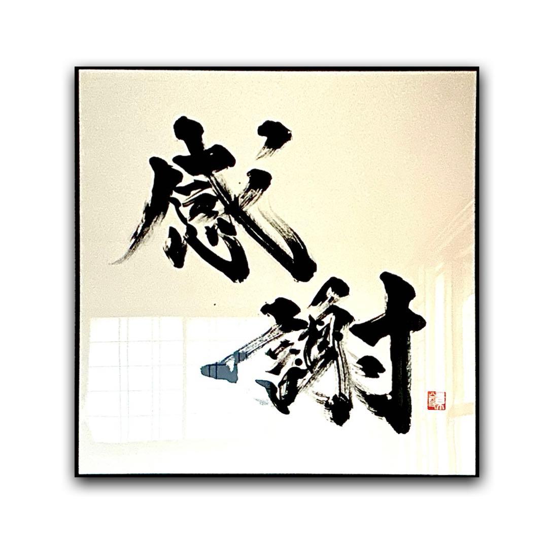 【AirMac様 御依頼品】『感謝』 書道作品 110cm角